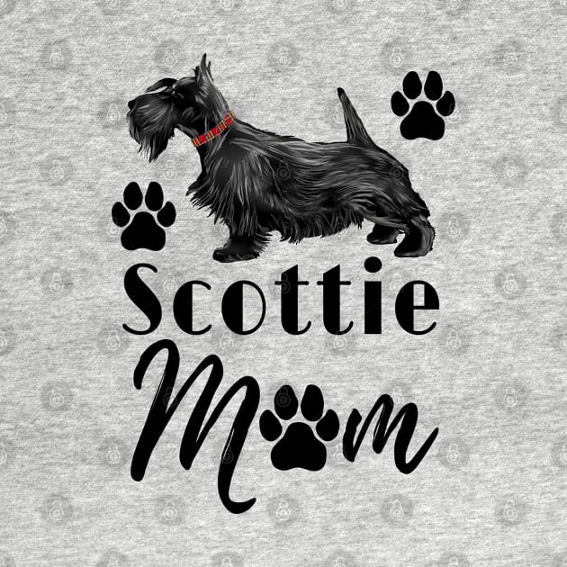 Scottish Terrier Scottie Dog Mom by macdonaldcreativestudios